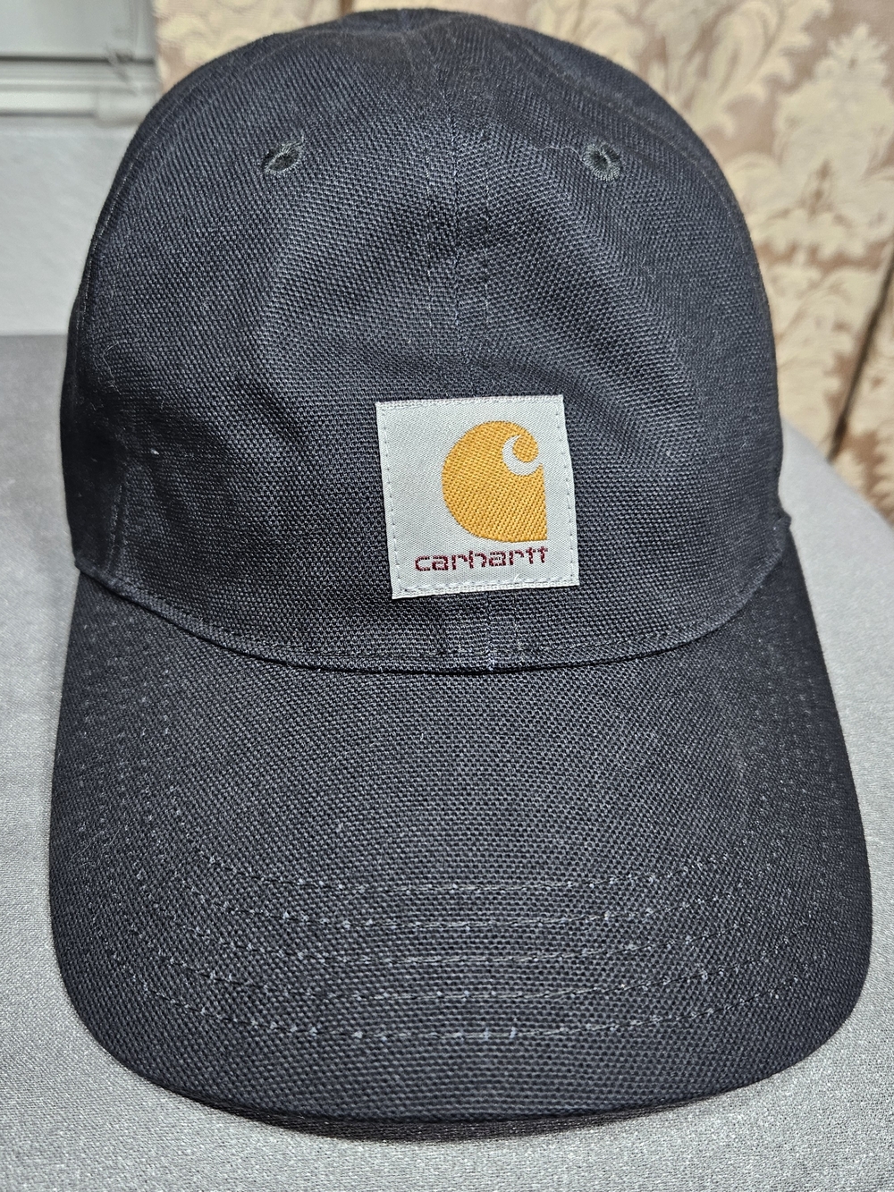 Carhartt Black Cap with Yellow Logo Patch